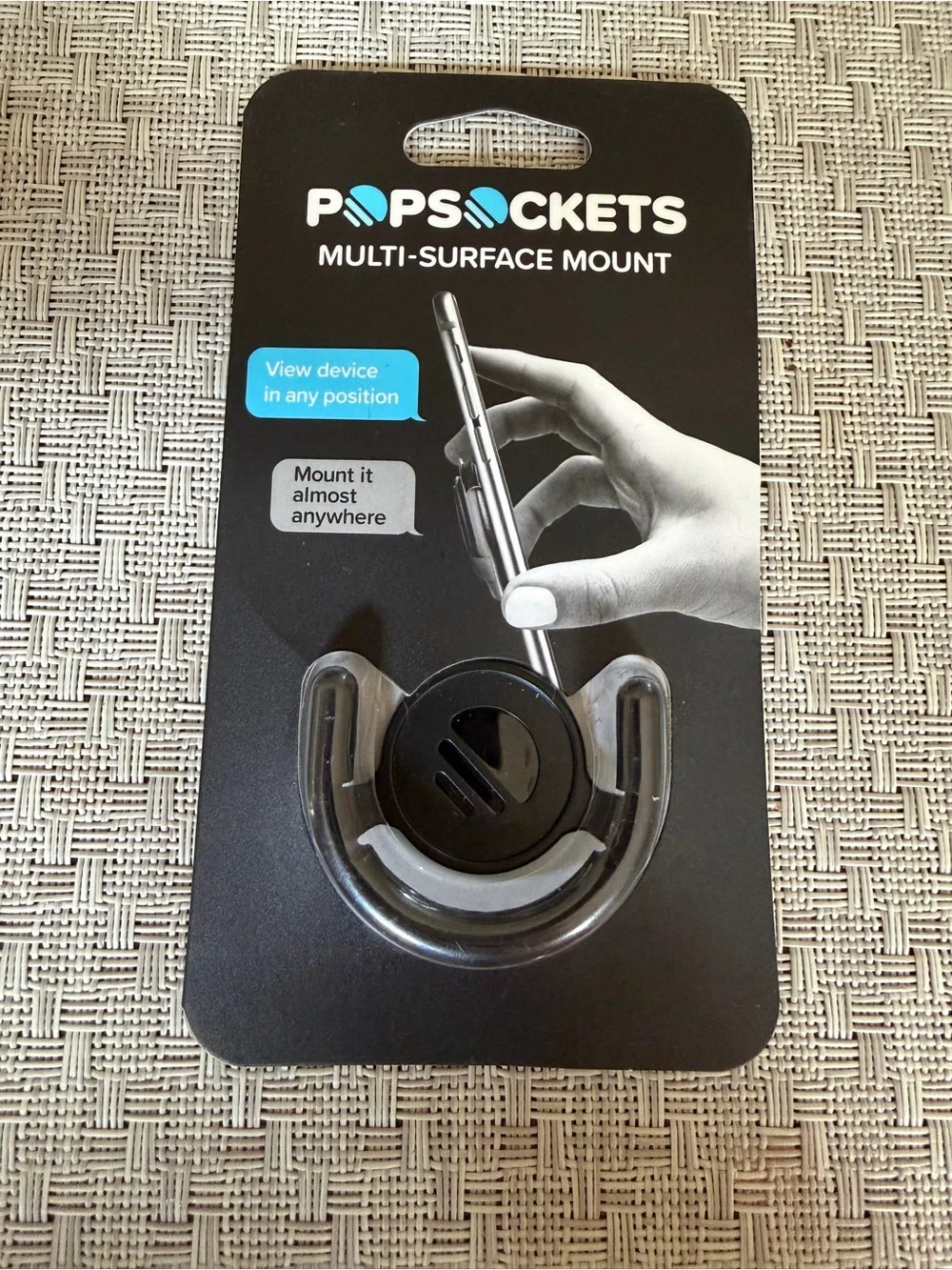 PopSockets Multi Surface Mount Black New Sealed Phone Grip Holder Mount